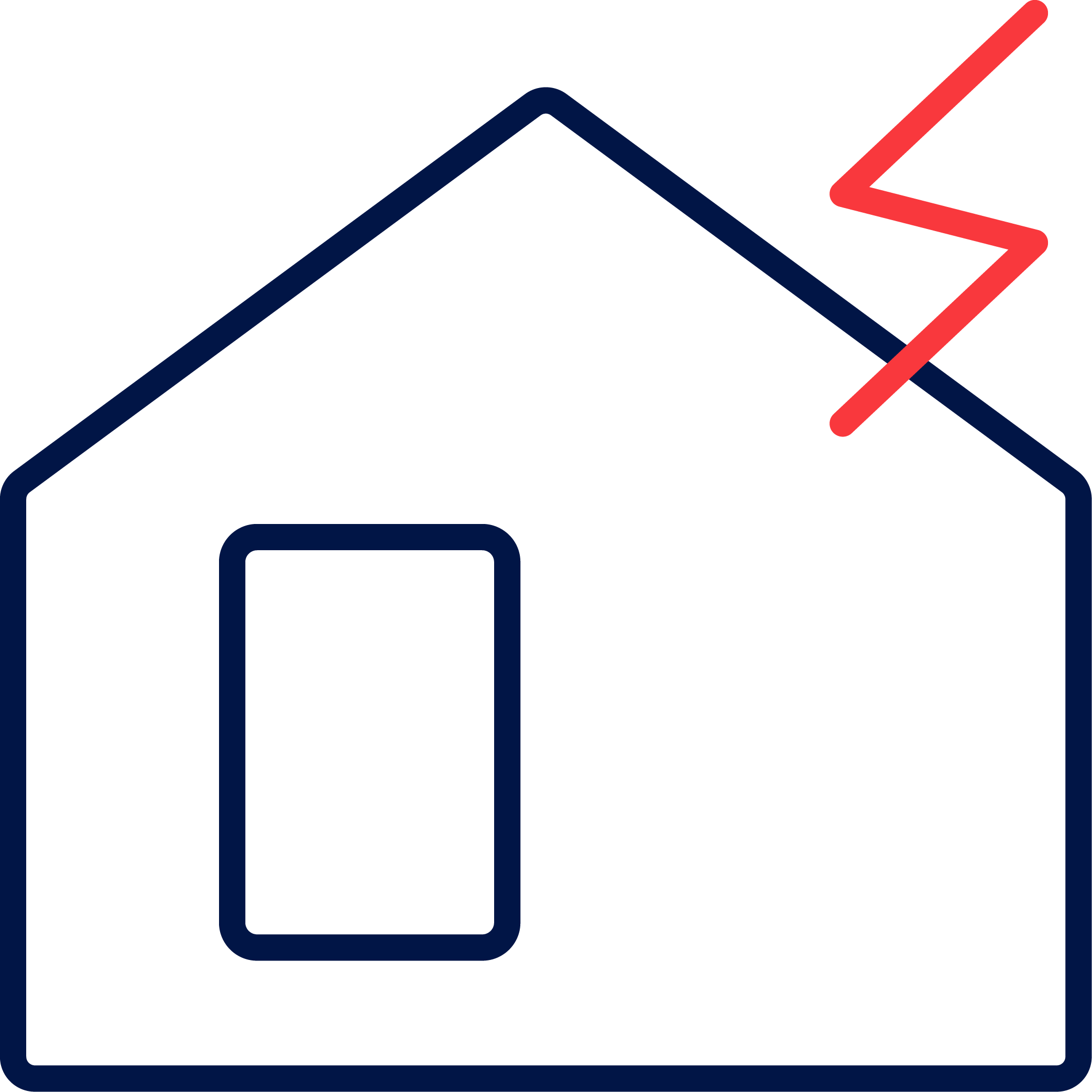 house icon with lightening bolt