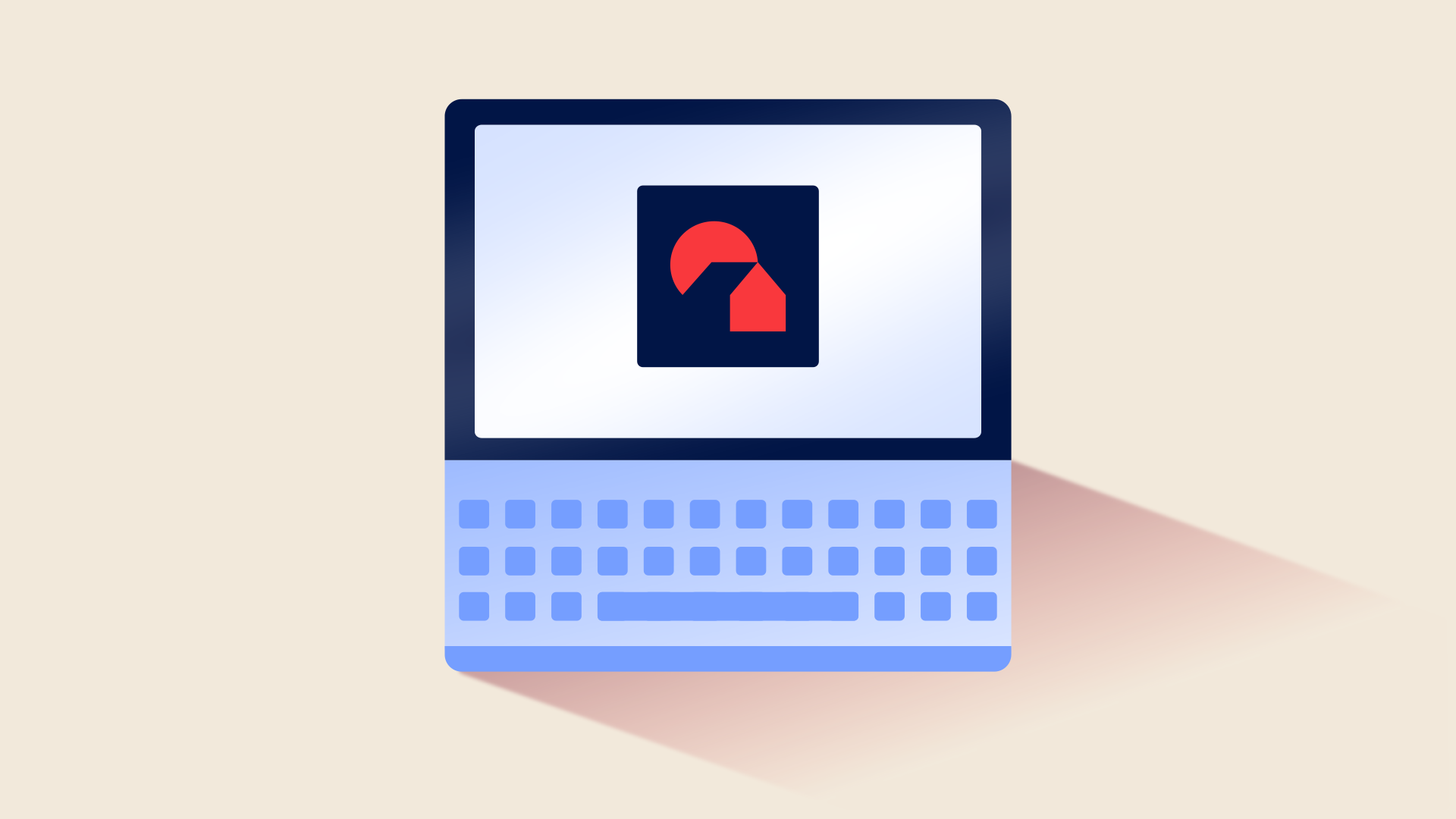 Laptop with logo