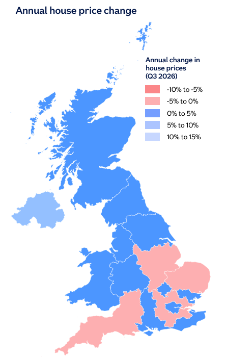 annual house price change